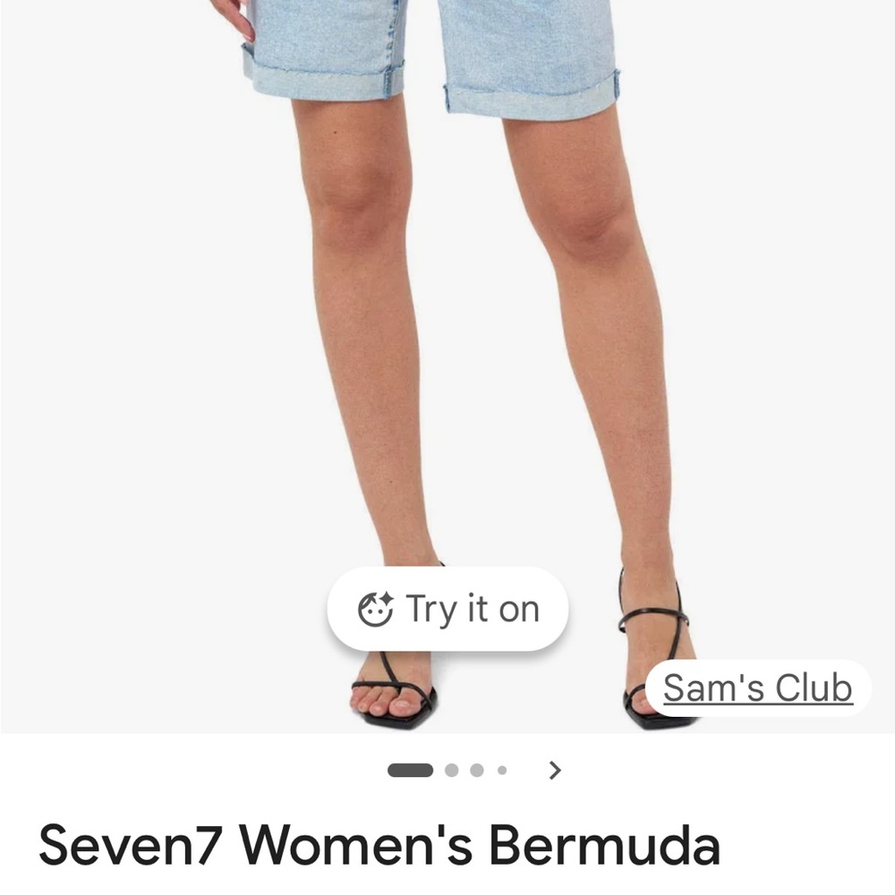 Seven7 Light Wash ( Lynx) Denim Mid-Rise Women’s Shorts - Picture 6 of 15